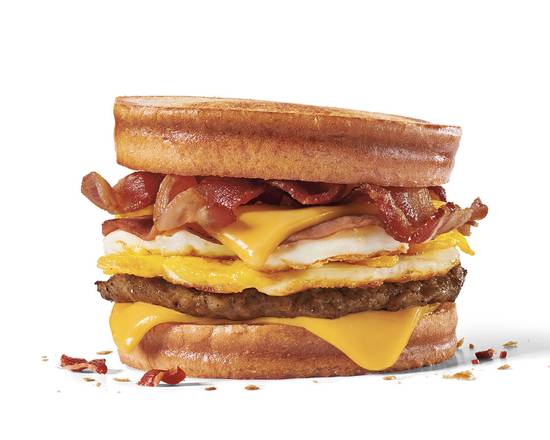Order Loaded Breakfast Sandwich food online from Jack In The Box store, Woodland Hills on bringmethat.com