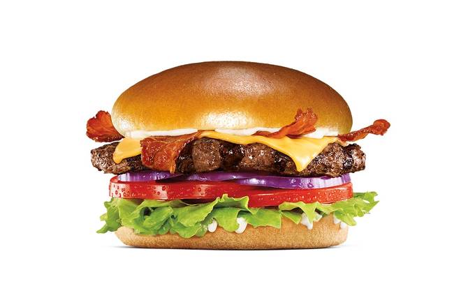 Order Bacon & Cheese Angus Burger food online from Hardee/Red Burrito store, Strasburg on bringmethat.com