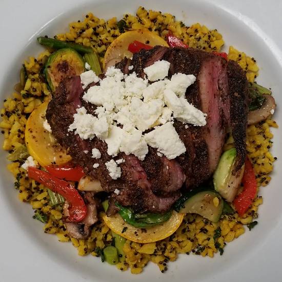 Order FILET MIGNON POWER GRAIN BOWL food online from 54th Street Grill & Bar - store, St. Louis on bringmethat.com
