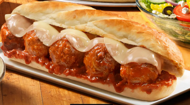 Order H10. Meat Ball Parmigiana Hoagie 10" food online from Couple House Sub store, Toms River on bringmethat.com