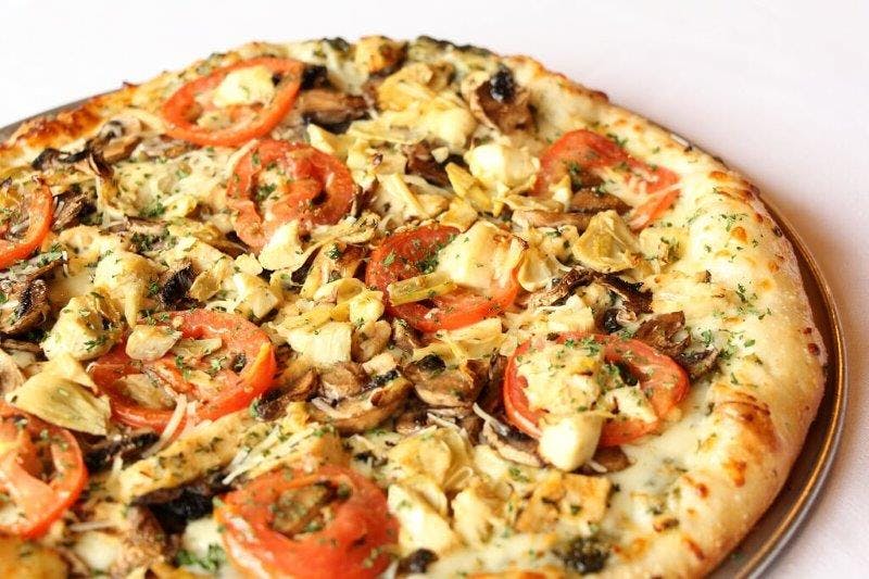 Order Cade & Blake Pizza - Small 10'' (6 Slices) food online from Palio S Pizza Cafe Colleyville store, Colleyville on bringmethat.com