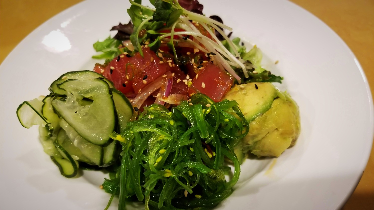 Order Tuna Poke Salad food online from Shogun Sushi store, Santa Clarita on bringmethat.com