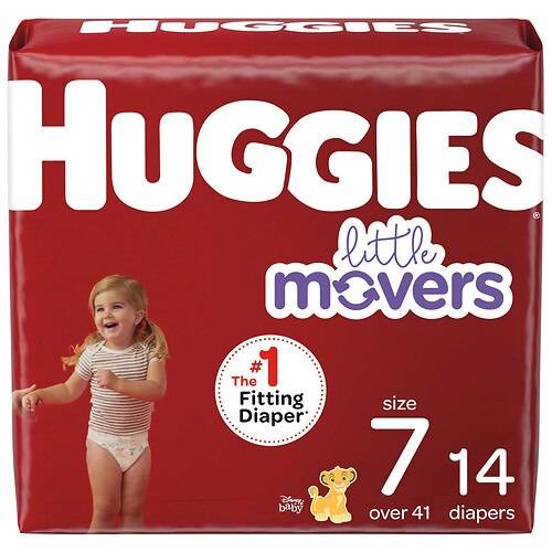 Order Huggies Little Movers Baby Diapers Size 7 - 14.0 ea food online from Walgreens store, Pittsford on bringmethat.com