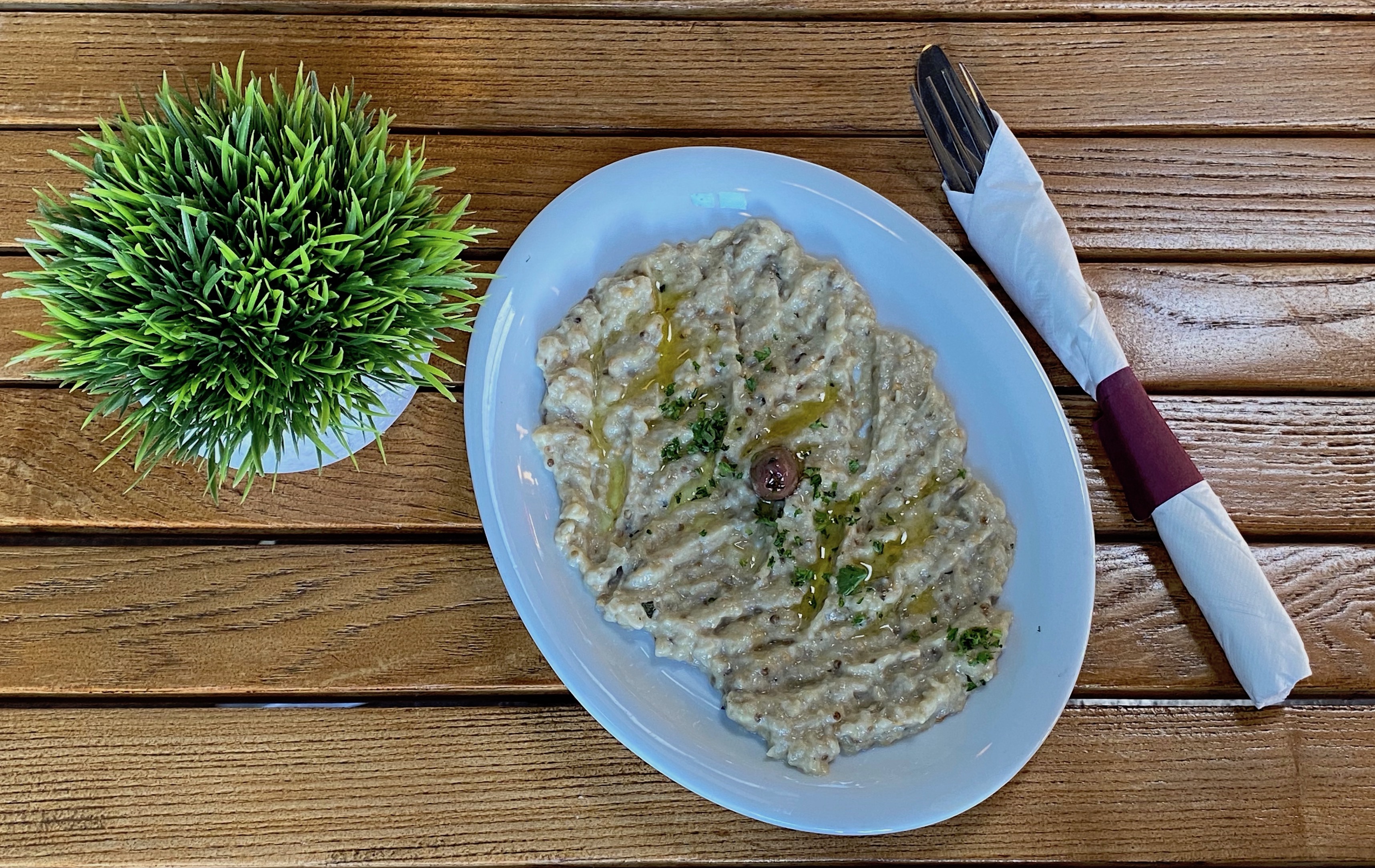 Order Baba Ghanoush food online from Mediterranean Kitchen store, Burlingame on bringmethat.com