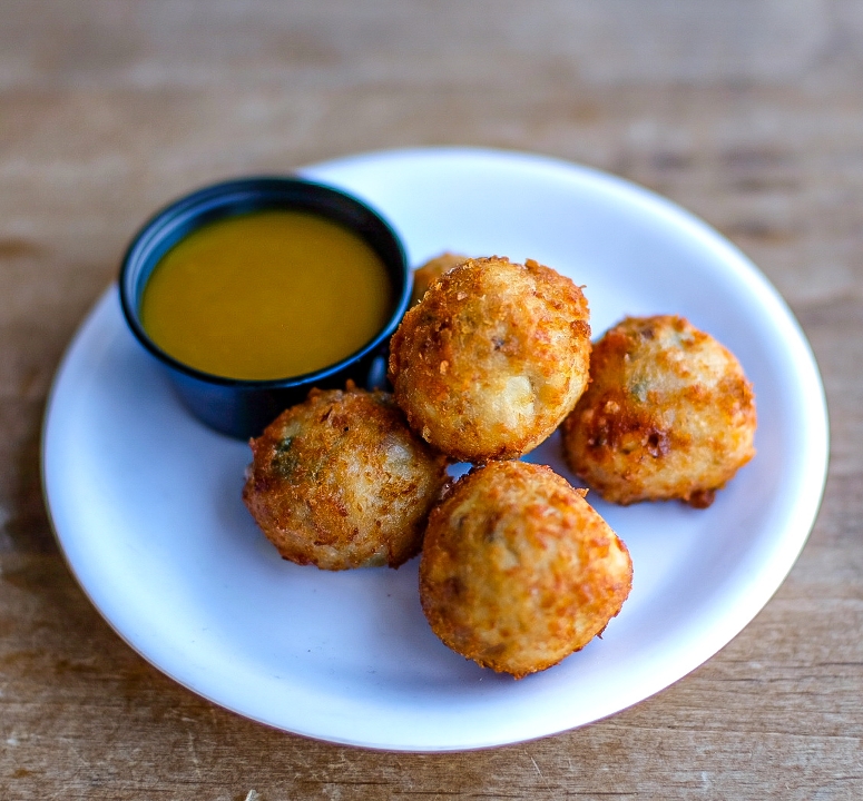 Order Mac & Cheese Balls food online from Smoking Pig BBQ store, Fremont on bringmethat.com
