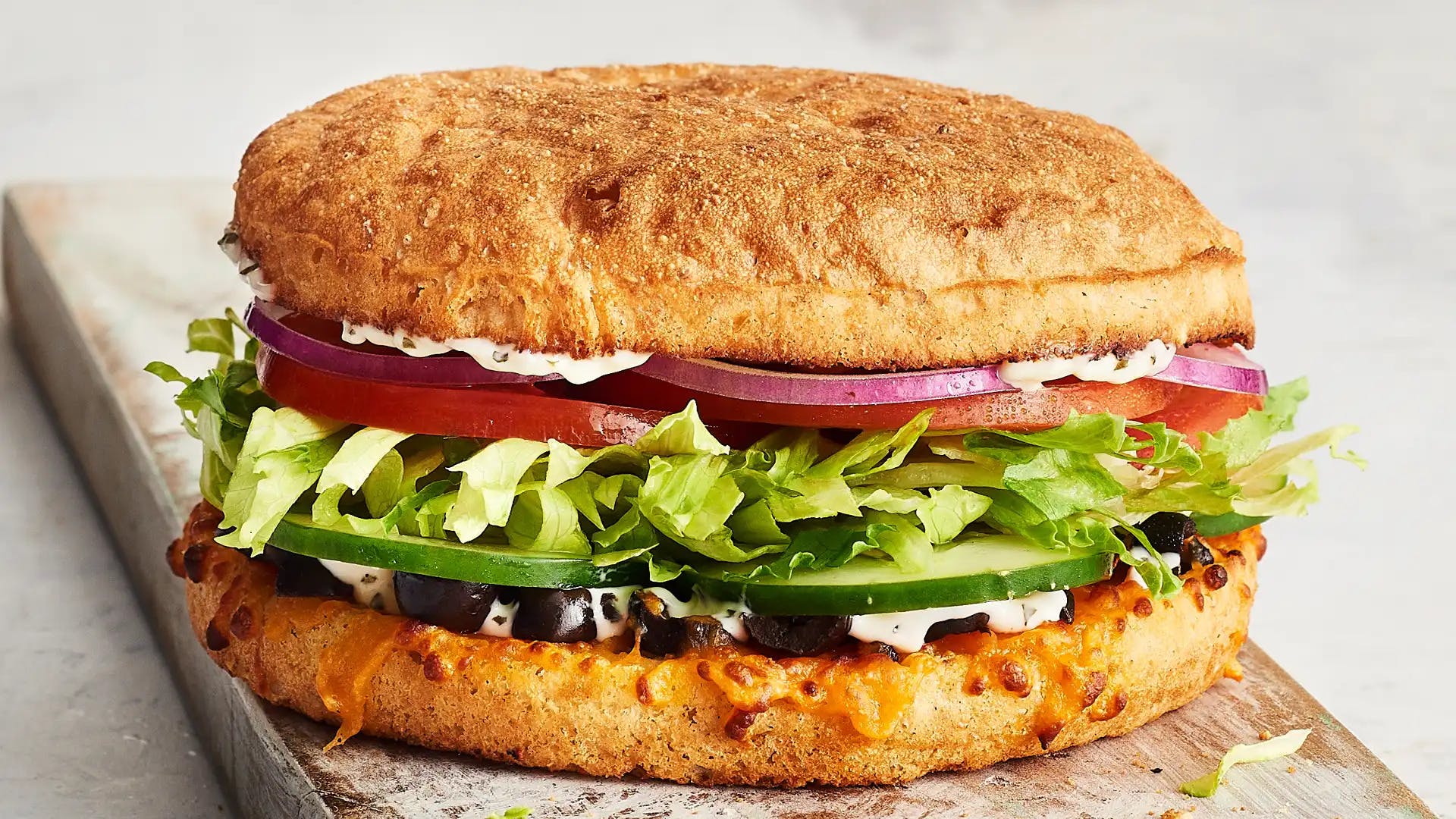 Order Fresh Veggie Sandwich - Small food online from Schlotzsky store, Temple on bringmethat.com
