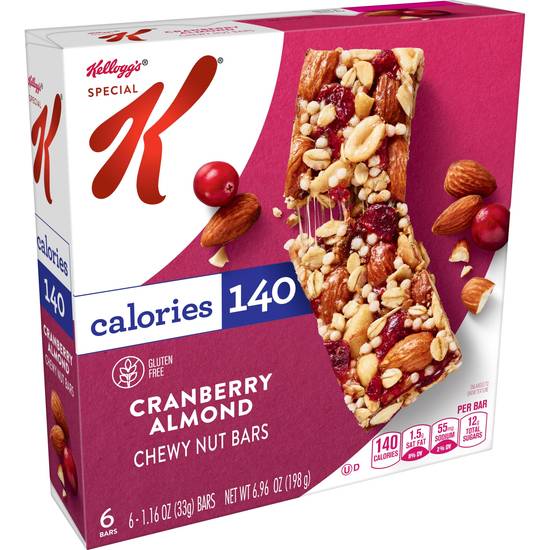 Order Special K Cranberry Almond Chewy Nut Bars, 6 CT food online from Cvs store, FALLON on bringmethat.com