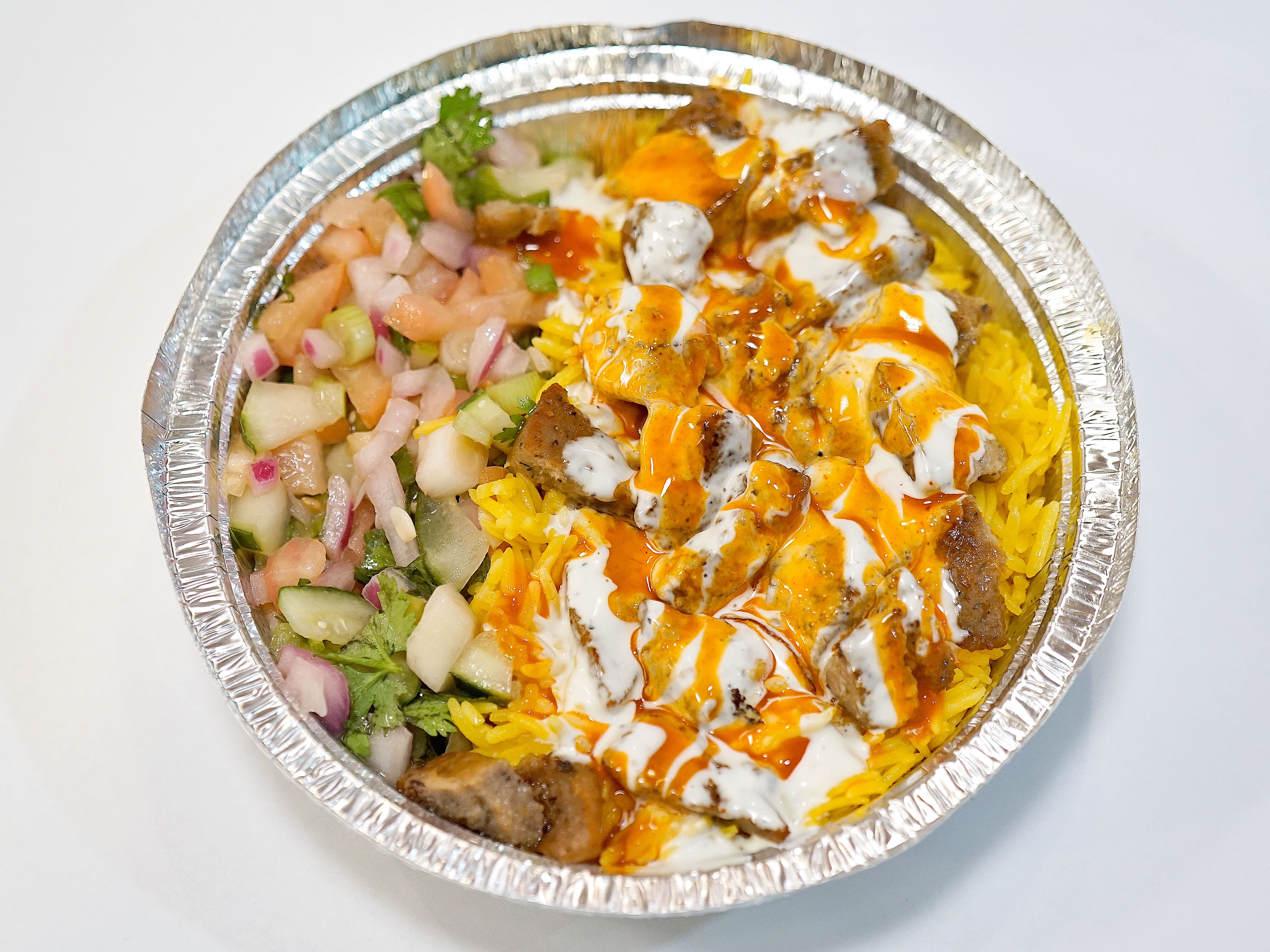 Order Halal Lamb Over Rice ( FREE can of Soda ) food online from NY Grill & Deli - Rivington St. store, New York on bringmethat.com