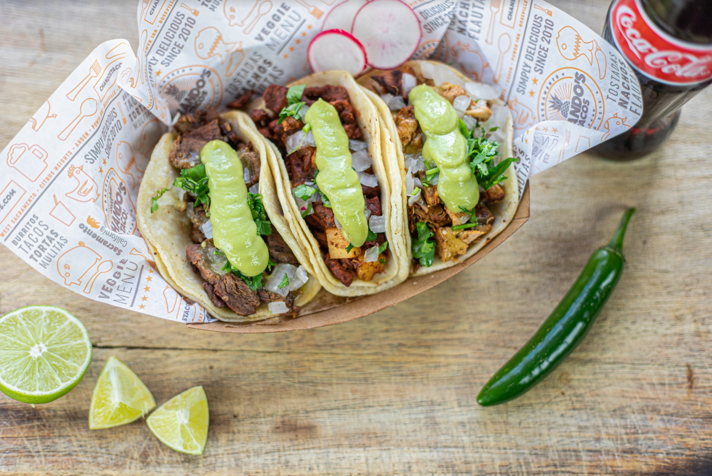 Order Adobada Taco food online from Chando Tacos store, Roseville on bringmethat.com