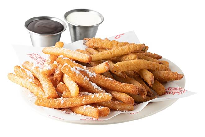 Order Half Pickle / Half Funnel Cake Fries food online from Johnny Rockets store, Anaheim on bringmethat.com