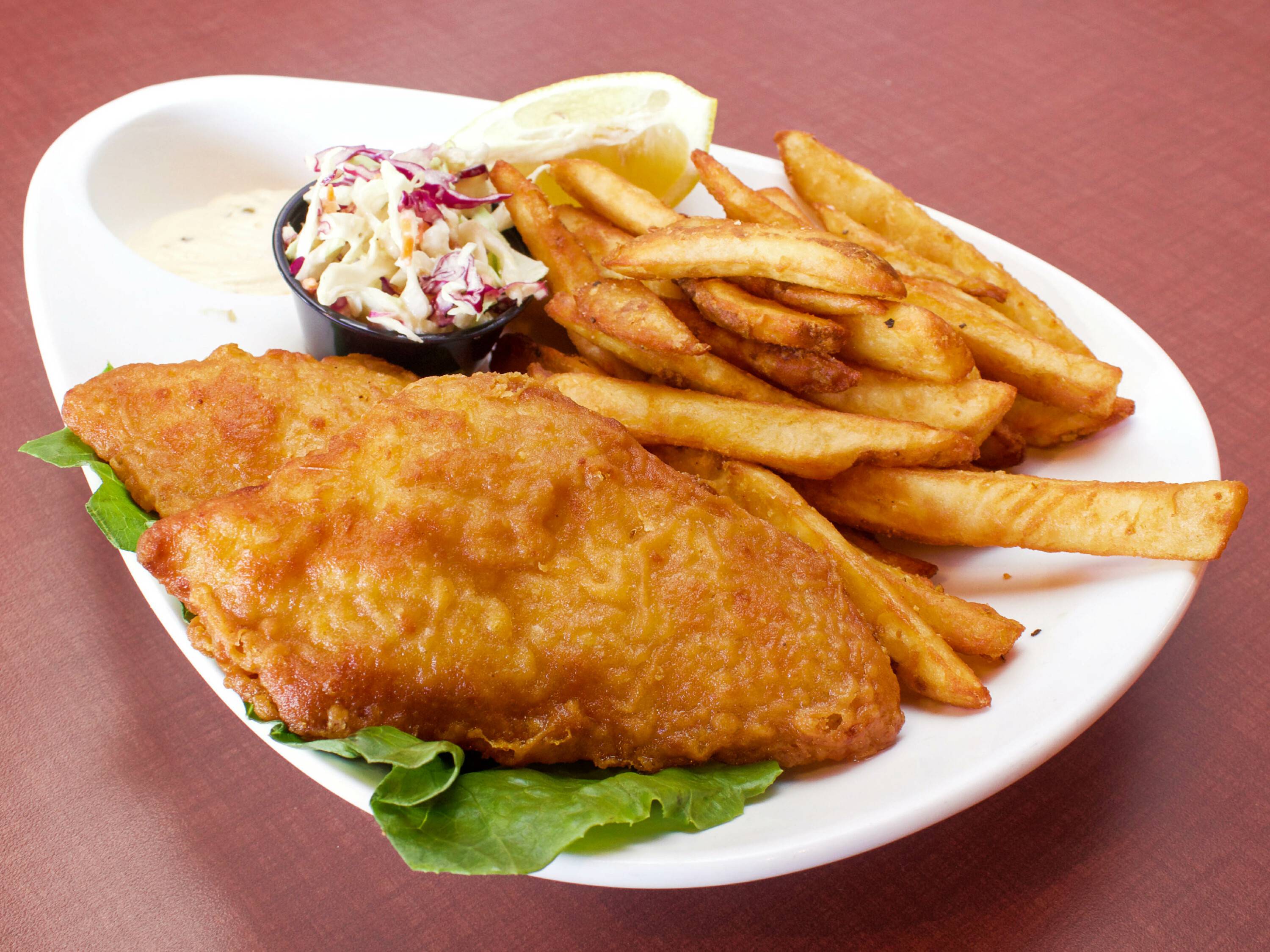 Order Fish and Chips food online from Slanted Tree Kitchen & Taproom store, Fairfield on bringmethat.com