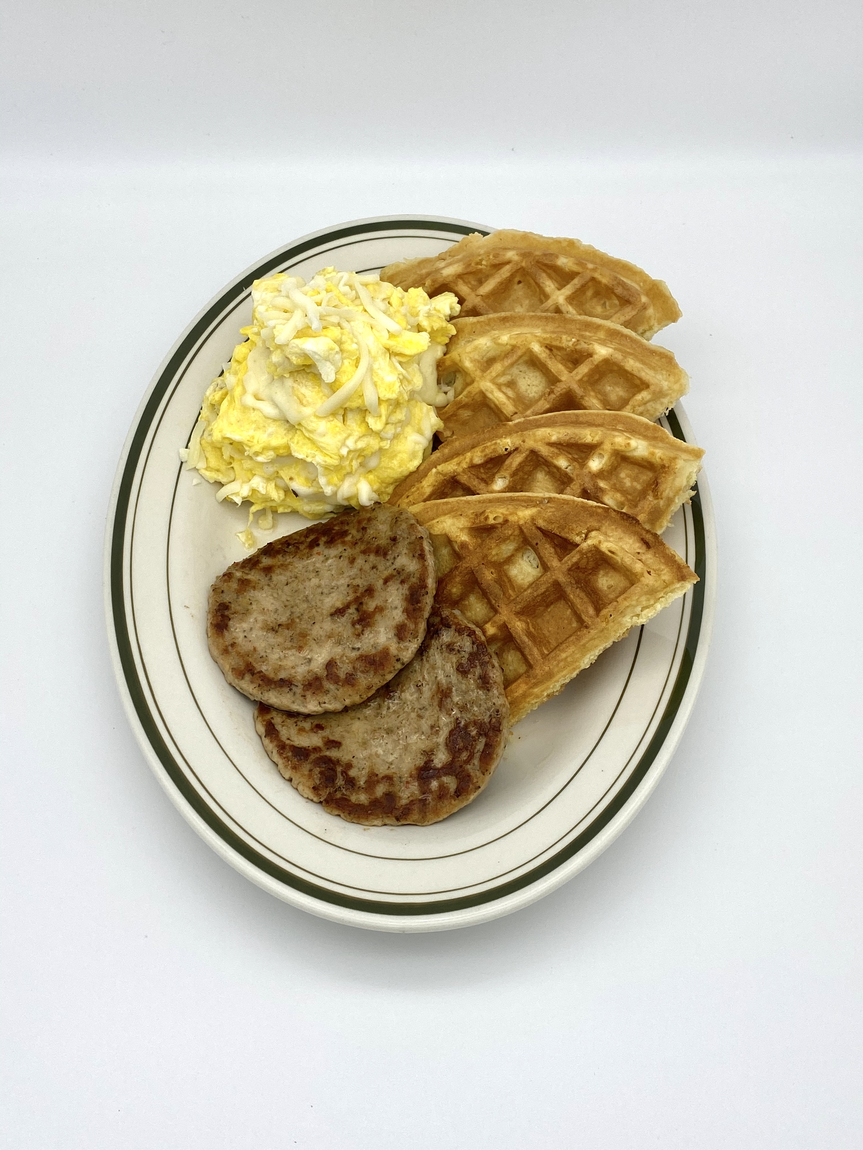 Order Waffle eggs & sausage  food online from Tacos Y Jugos Genesis store, Elmhurst on bringmethat.com