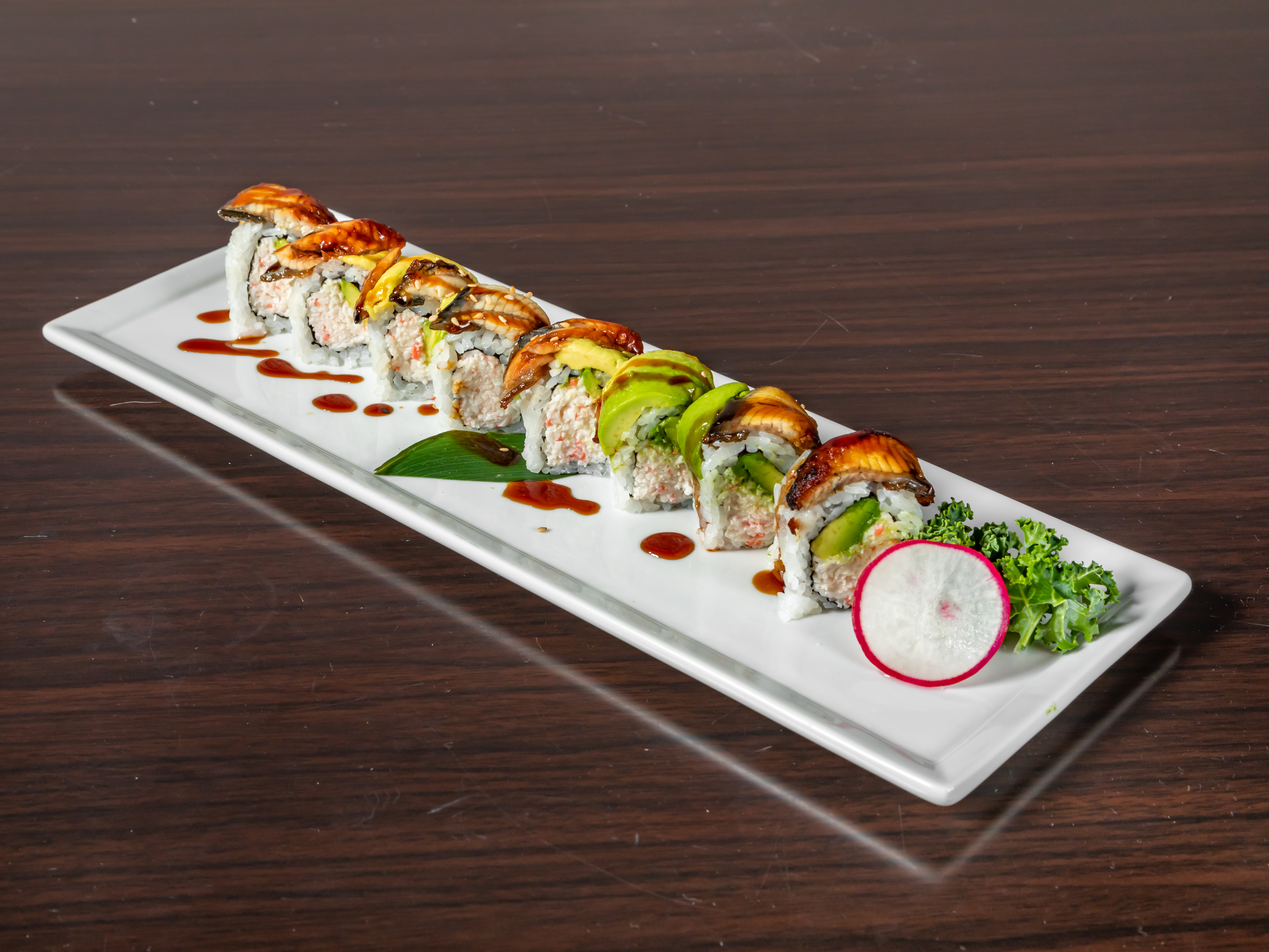 Order Dragon Roll  food online from Hotto Sushi store, Orange on bringmethat.com