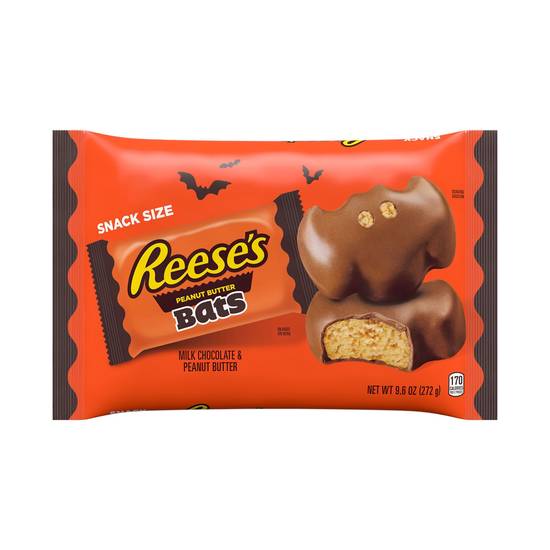 Order REESE'S Milk Chocolate Peanut Butter Snack Size Bats Candy, 9.6 OZ food online from CVS store, WARREN on bringmethat.com