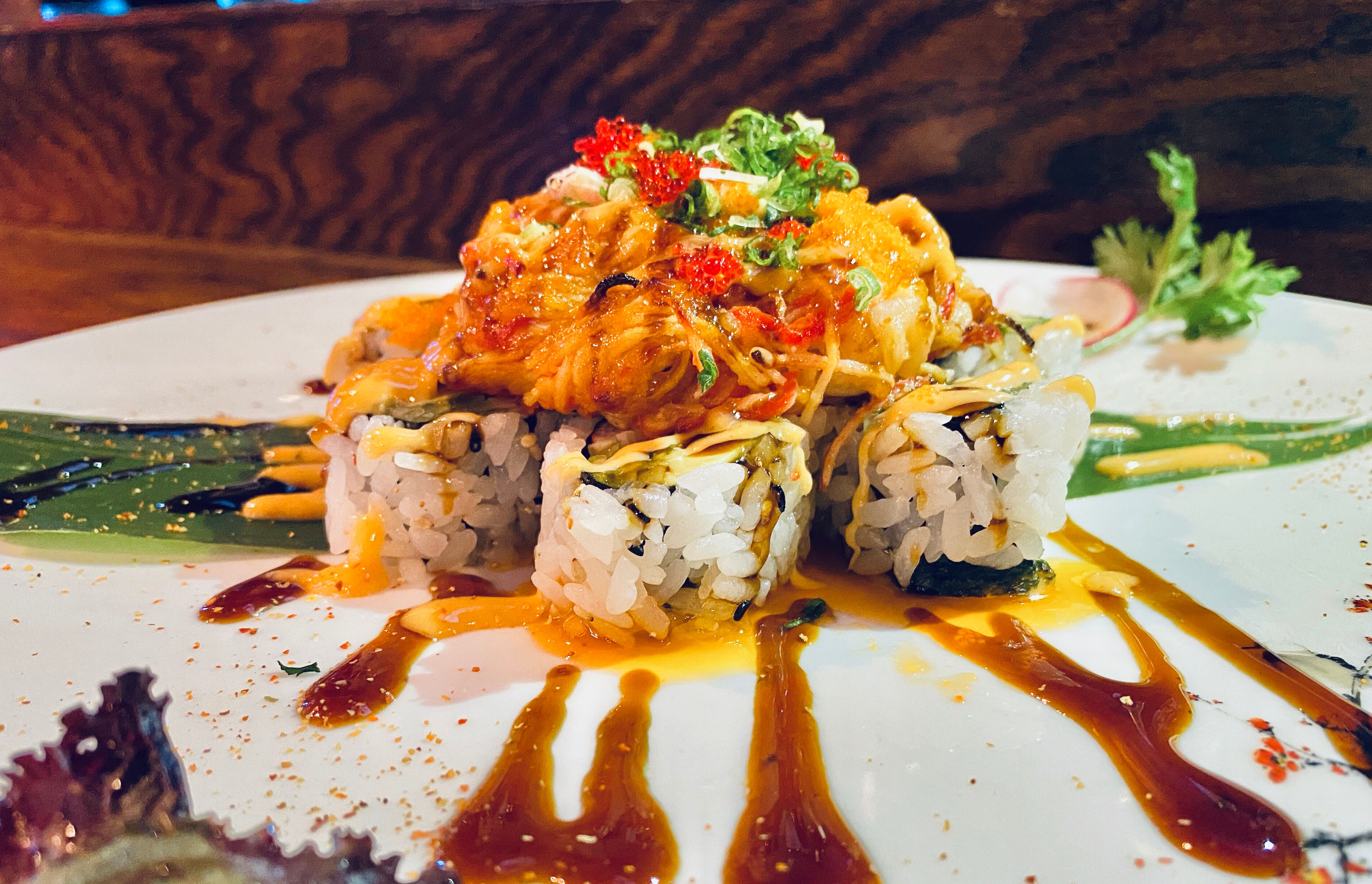 Order Volcano Roll food online from Asaka Sushi store, Cleburne on bringmethat.com