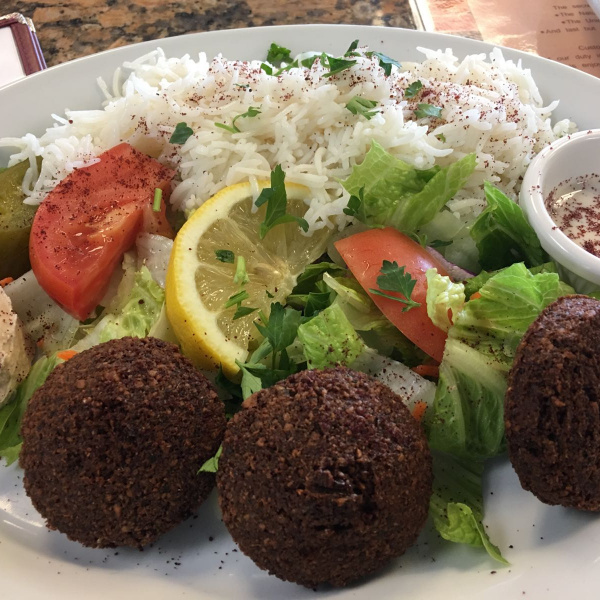 Order Falafel Platter food online from Petra Middle Eastern Cuisine store, Livermore on bringmethat.com