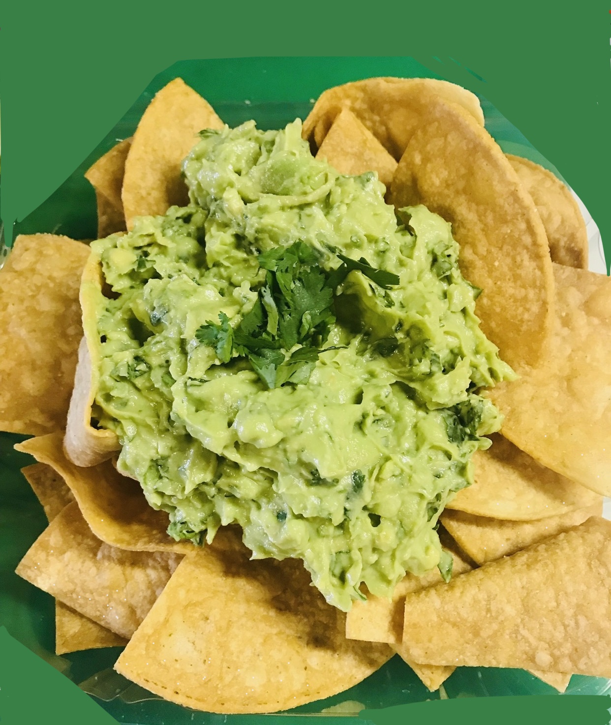 Order Homemade Guacamole & Chips  food online from Uncle's Pizza store, Norwalk on bringmethat.com