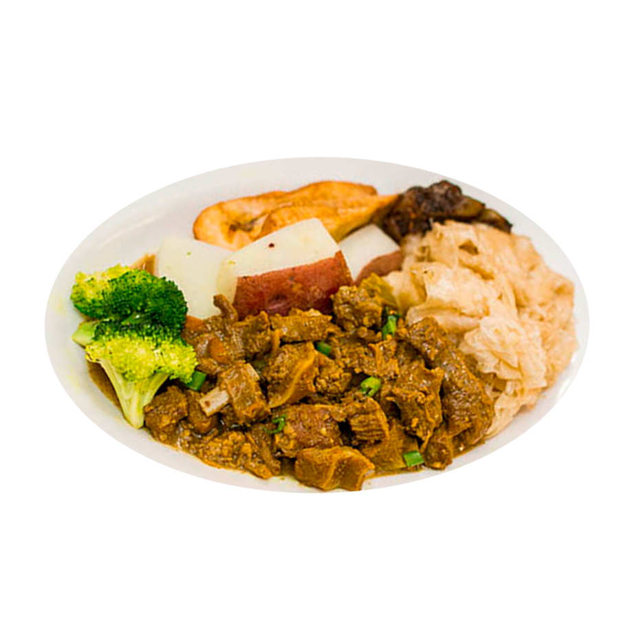Order Curry Goat Lunch Special food online from 14 Parish Caribbean Kitchen store, Hackensack on bringmethat.com