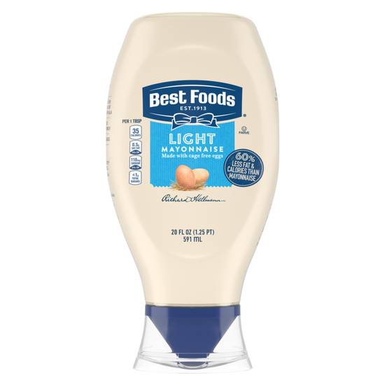 Order Best Foods Light Mayonnaise Easy Out Squeeze Bottle 20oz food online from Everyday Needs by Gopuff store, Las Vegas on bringmethat.com