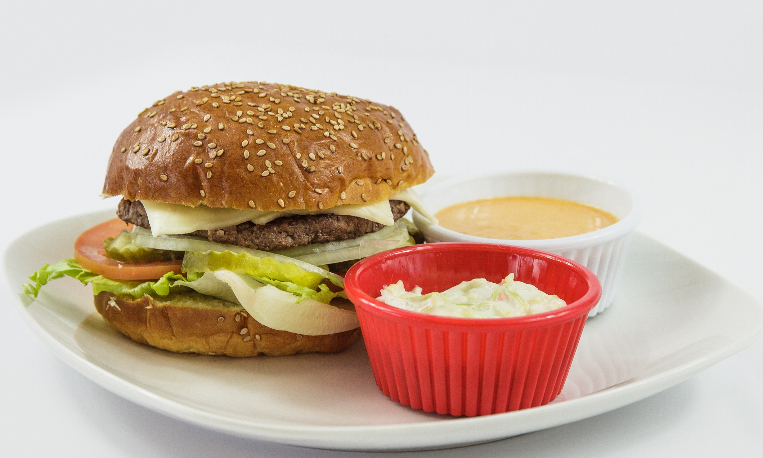 Order Cheeseburger food online from Original Apple Pizza store, Bensalem on bringmethat.com