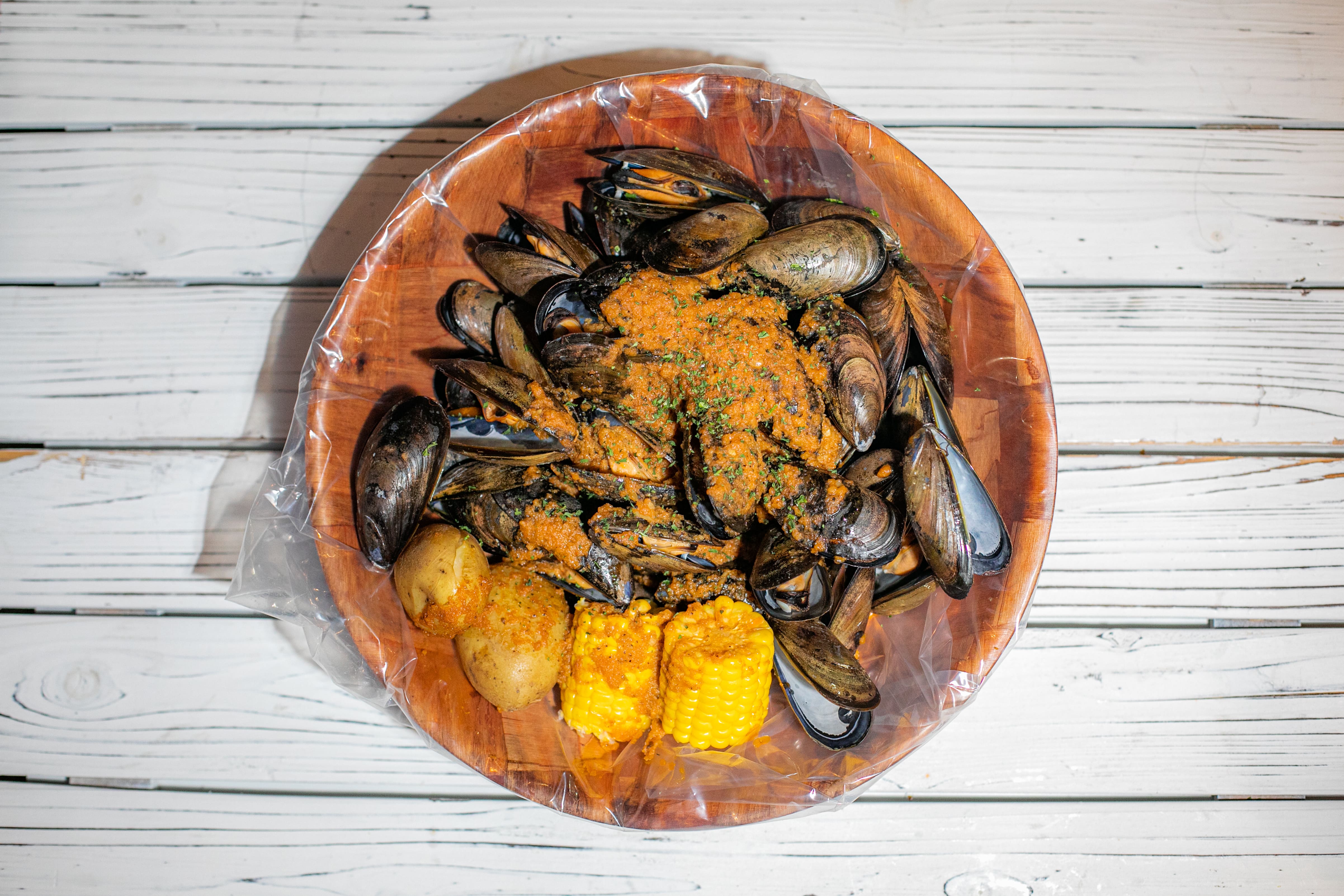 Order 1 lb. Mussels food online from Ben's Crab store, Uniondale on bringmethat.com