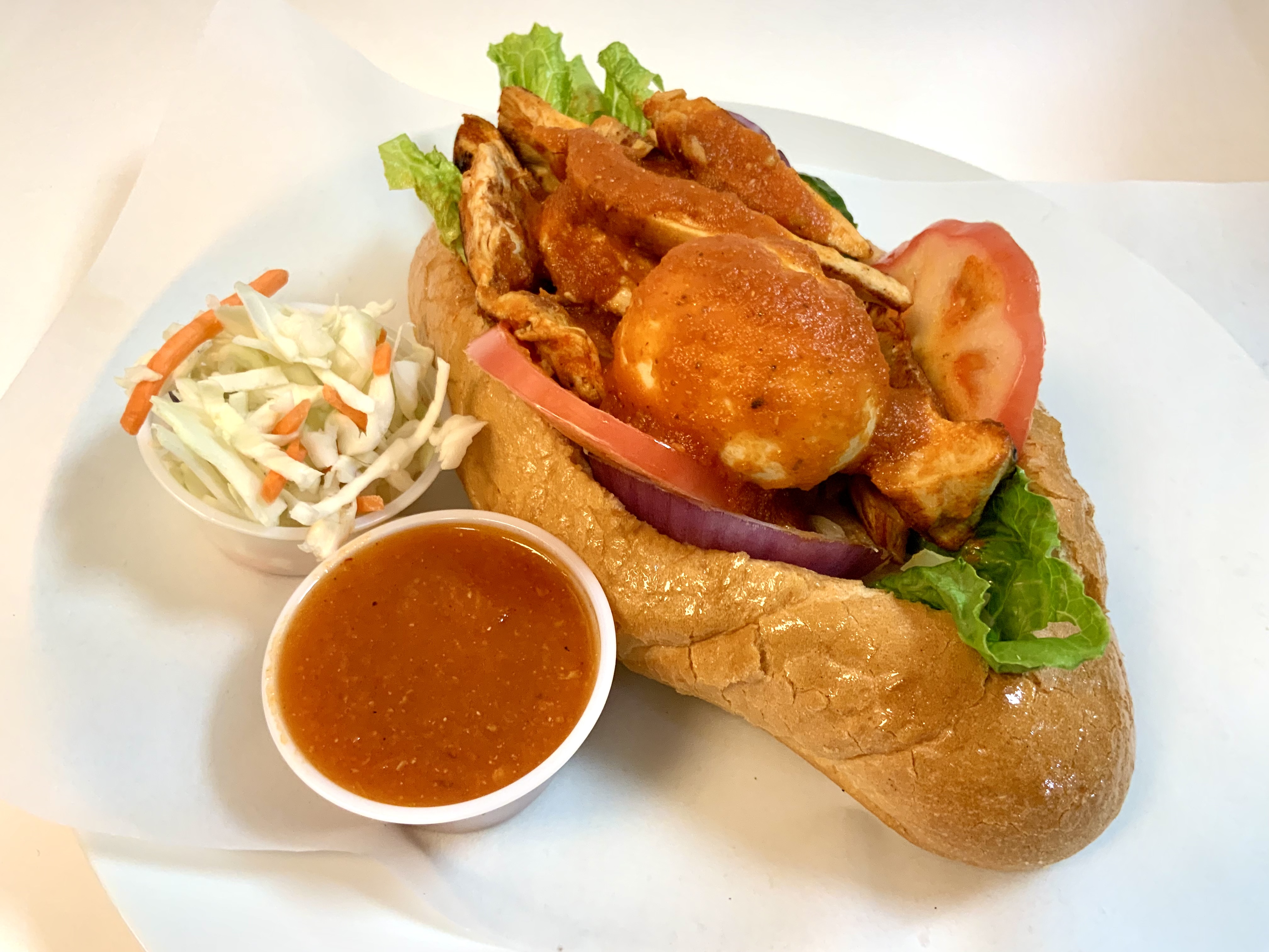 Order B1. Pan con Pollo food online from Guana Cafe store, Irving on bringmethat.com