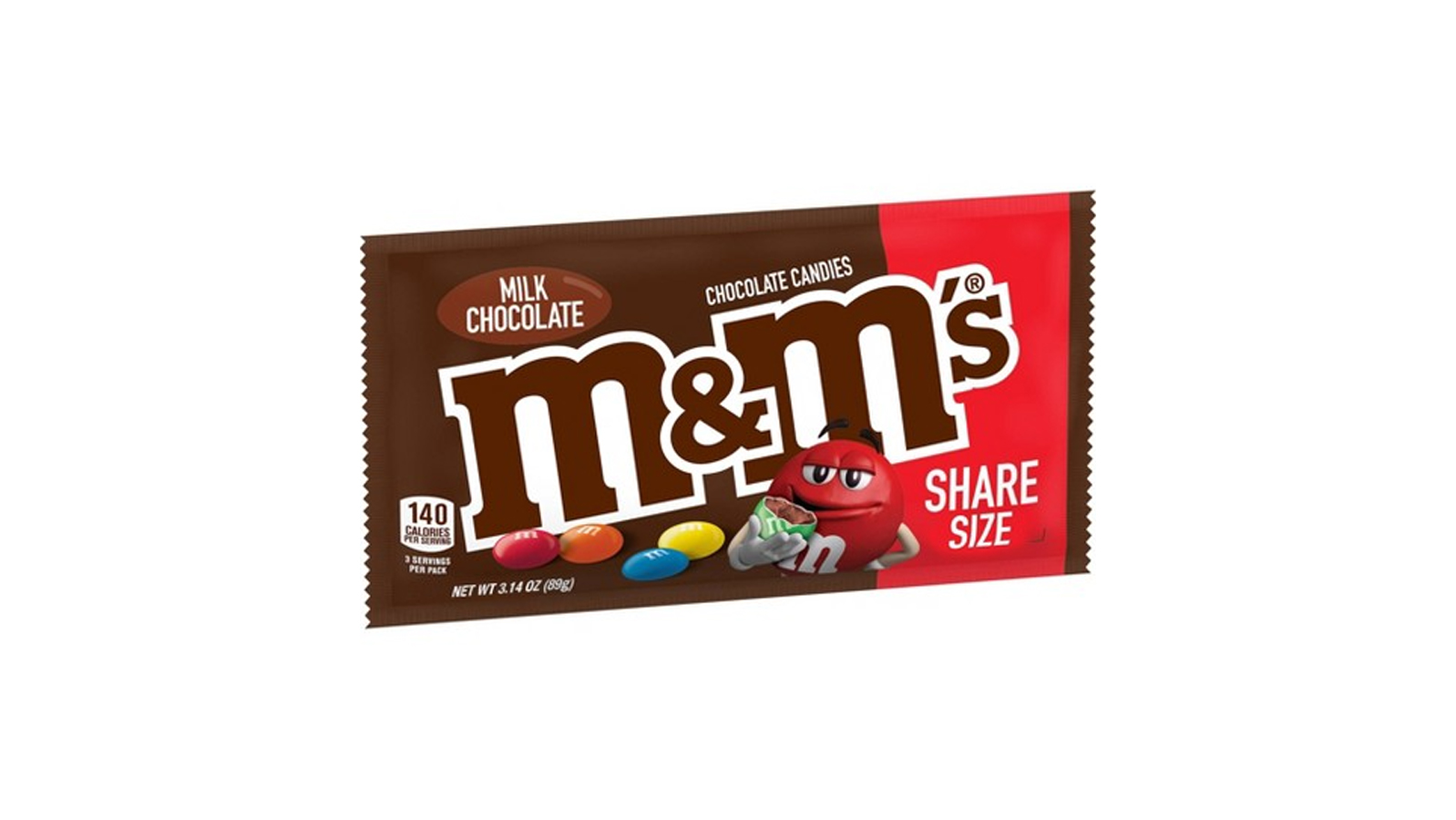 Order M&M Milk Chocolate King Size 3.14oz food online from Extramile store, Los Angeles on bringmethat.com