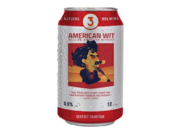 Order Three Nations American Wit - 6x 12oz Cans food online from Goody Goody Liquor store, Dallas on bringmethat.com