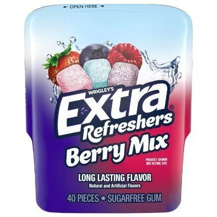 Order EXTRA Refreshers Mixed Berry Chewing Gum (40 count) food online from 7-Eleven By Reef store, Atlanta on bringmethat.com