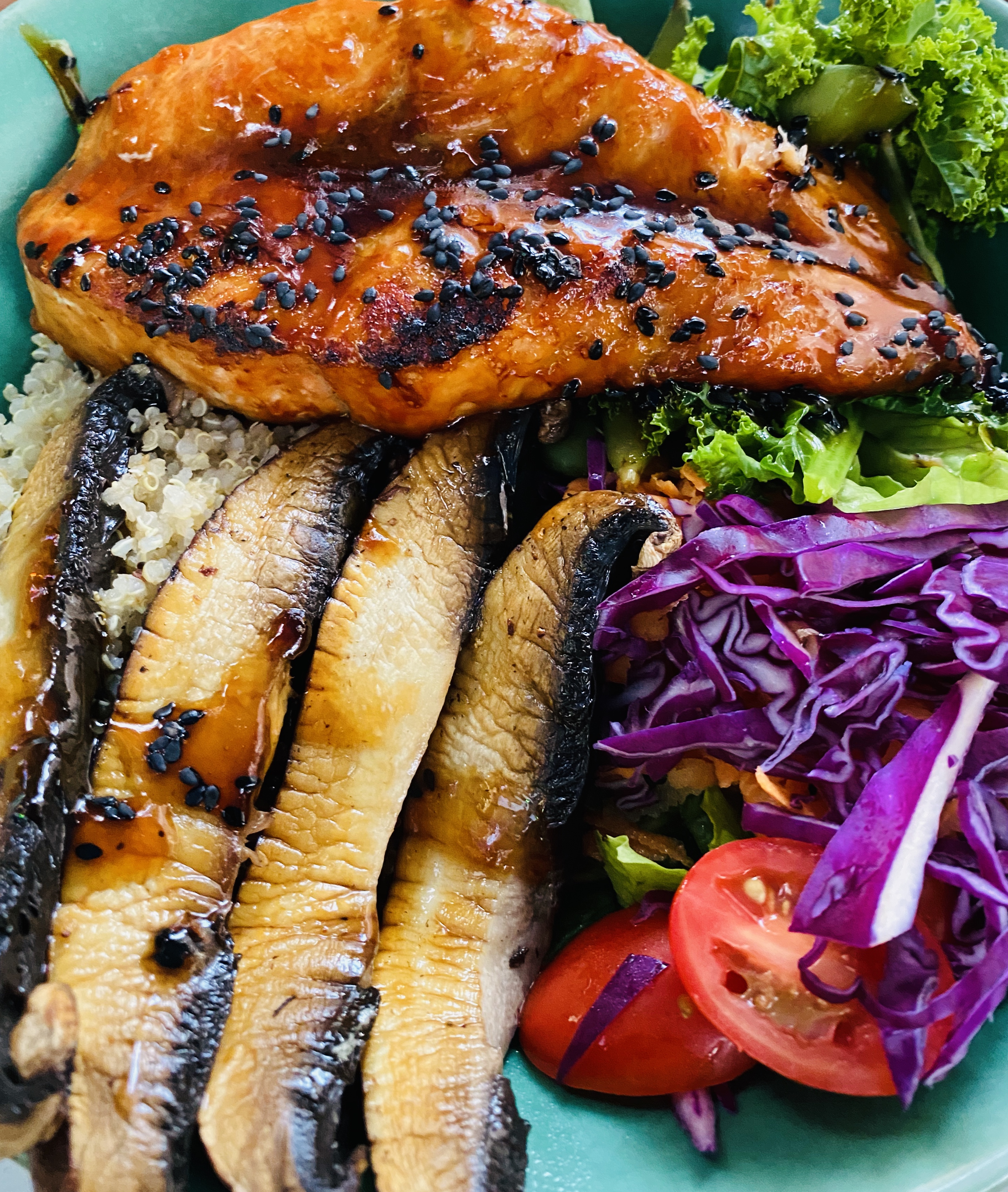 Order Seared Black Salmon Sesame Salmon Bowl	 food online from Good health cafe store, New York on bringmethat.com
