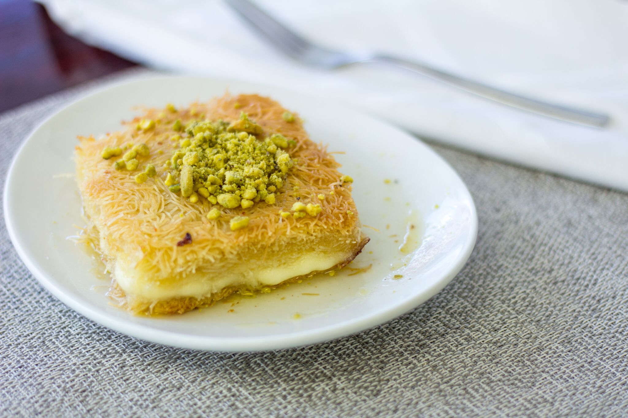 Order 18. Kanafeh food online from House of Falafel store, Cupertino on bringmethat.com