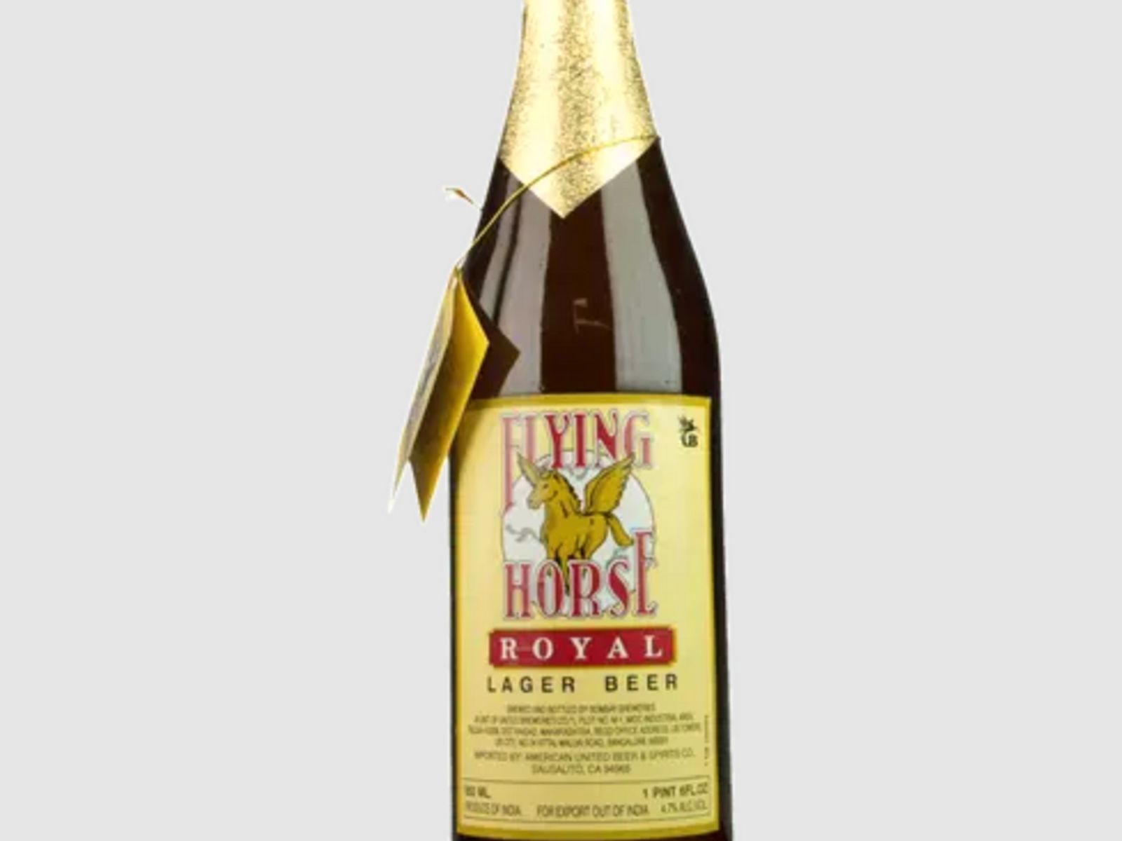 Order Flying Horse Royal Lager Beer (22 OZ BTL) food online from Mirchi Indian Kitchen store, Foster City on bringmethat.com