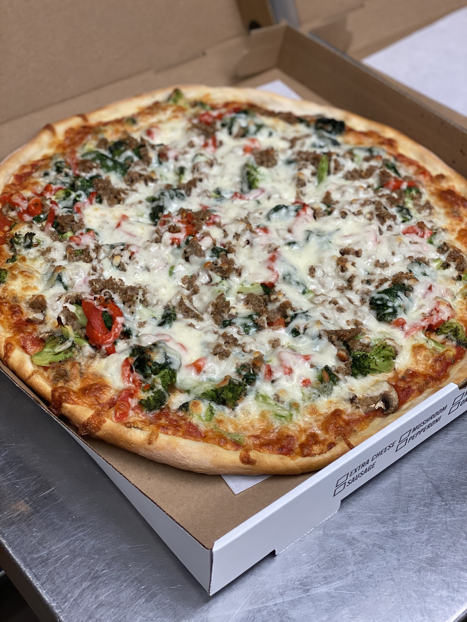 Order Vegetable Pizza food online from Al Dente Pizzeria & Restaurant store, Rye on bringmethat.com