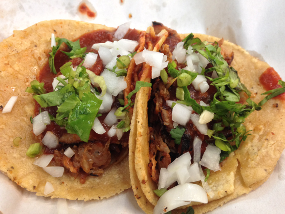 Order Al Pastor Taco food online from Cesar's Tacos store, Dallas on bringmethat.com