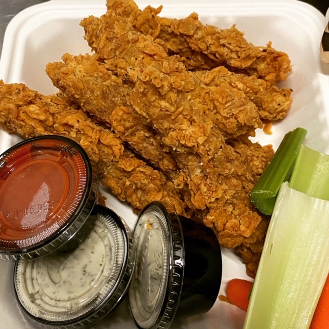 Order Seitan Spicy Strips food online from Souley Vegan store, Oakland on bringmethat.com