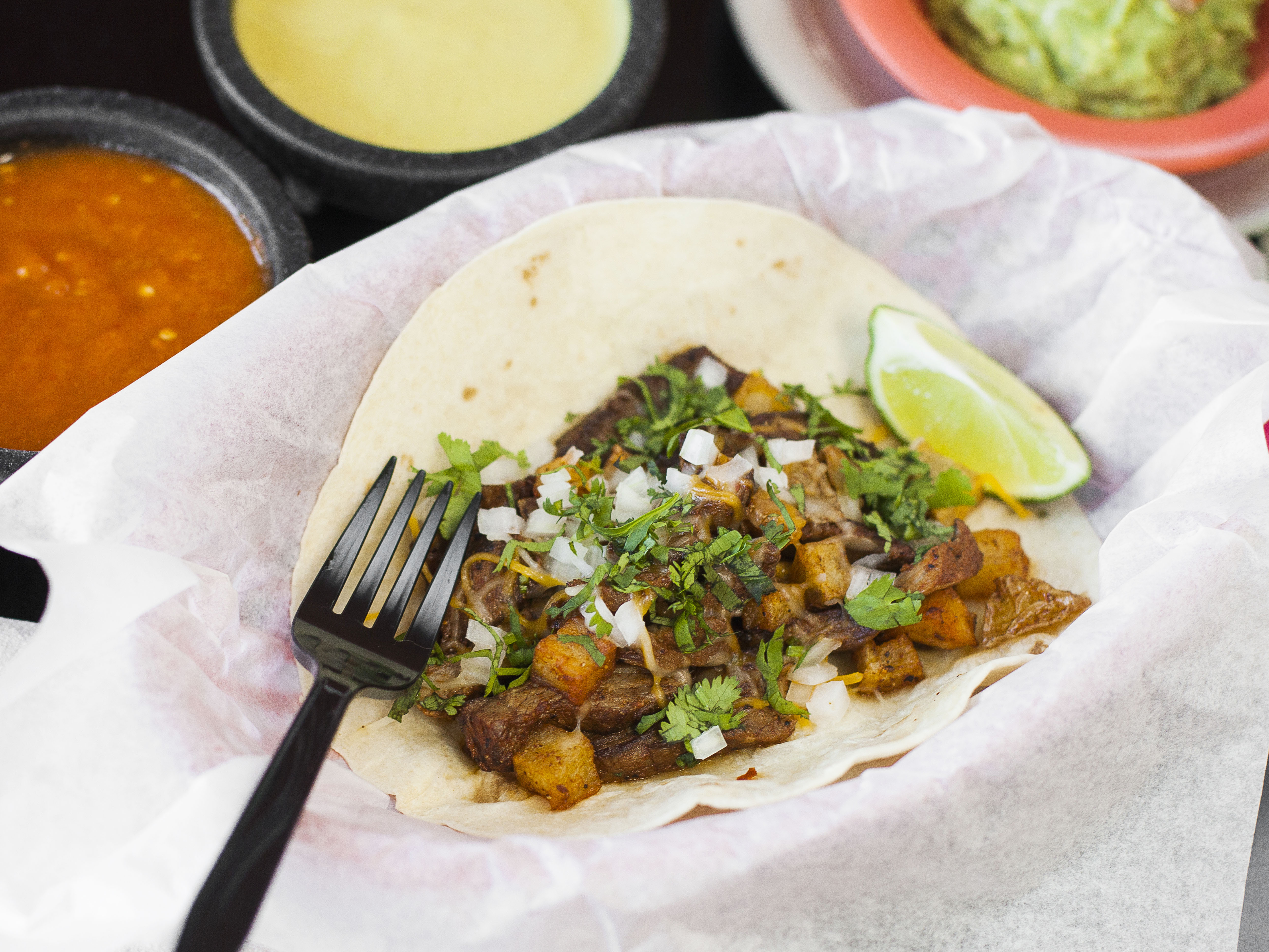 Order Anderson Beef Taco  food online from Brazas Taco House store, Austin on bringmethat.com