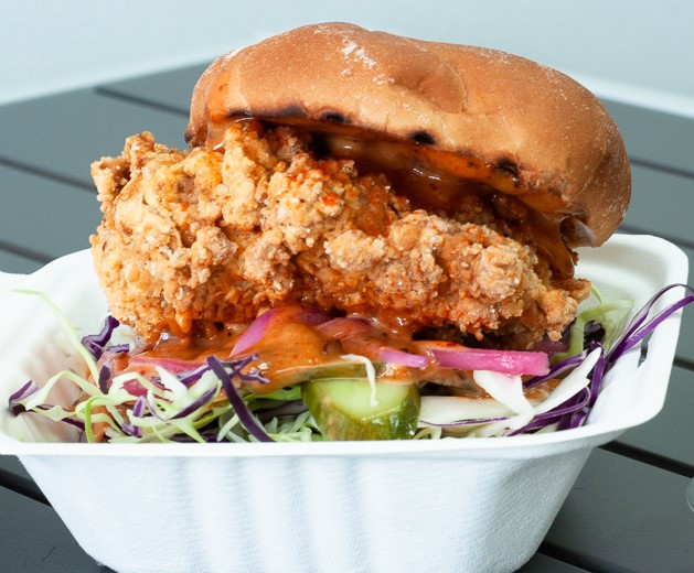 Order Spicy Fried Chicken Sandwich* food online from Hangry Panda store, Seattle on bringmethat.com
