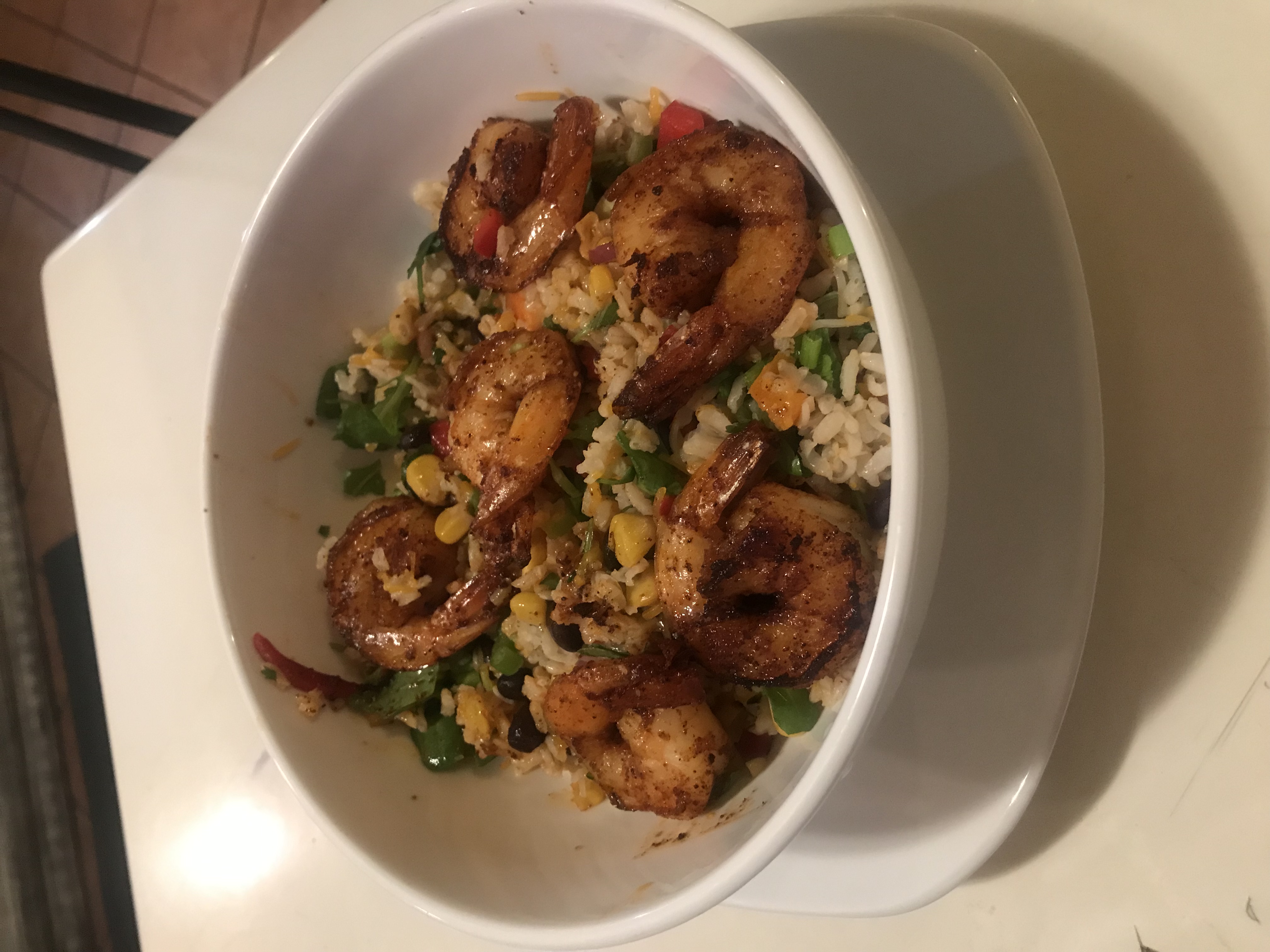 Order Grilled Shrimp Rice Bowl food online from Garbanzo Grill store, Weehawken on bringmethat.com