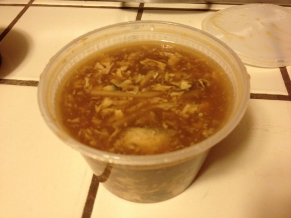 Order 3. Small Hot and Sour Soup food online from May Lee Restaurant store, San Francisco on bringmethat.com