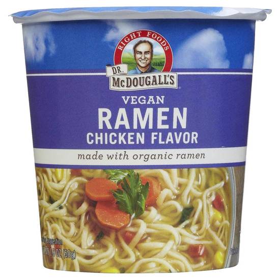 Order Dr. McDougall's Vegan Chicken Ramen Soup Cup 1.8oz food online from Everyday Needs by Gopuff store, Chino on bringmethat.com