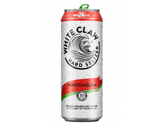 Order White Claw Watermelon Hard Seltzer - 24oz Can food online from Eagle Liquor & Wine store, Chattanooga on bringmethat.com
