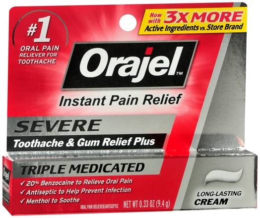 Order Orajel 4X Medicated Cream for Toothache & Gum food online from Scripx Pharmacy store, Plano on bringmethat.com