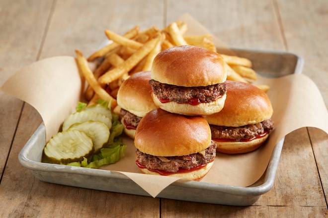 Order Sliders With Fries* food online from Bj Restaurant & Brewhouse store, Glendale on bringmethat.com