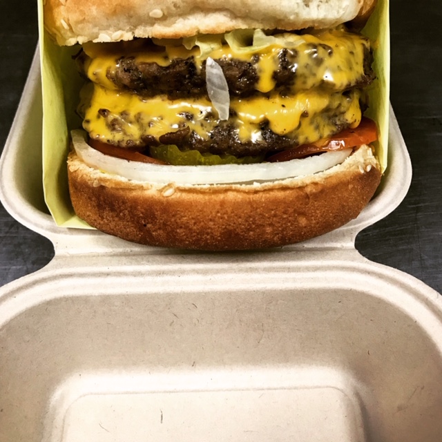Order Double Cheese Burger food online from Sam's Philly Steak store, Tarzana on bringmethat.com