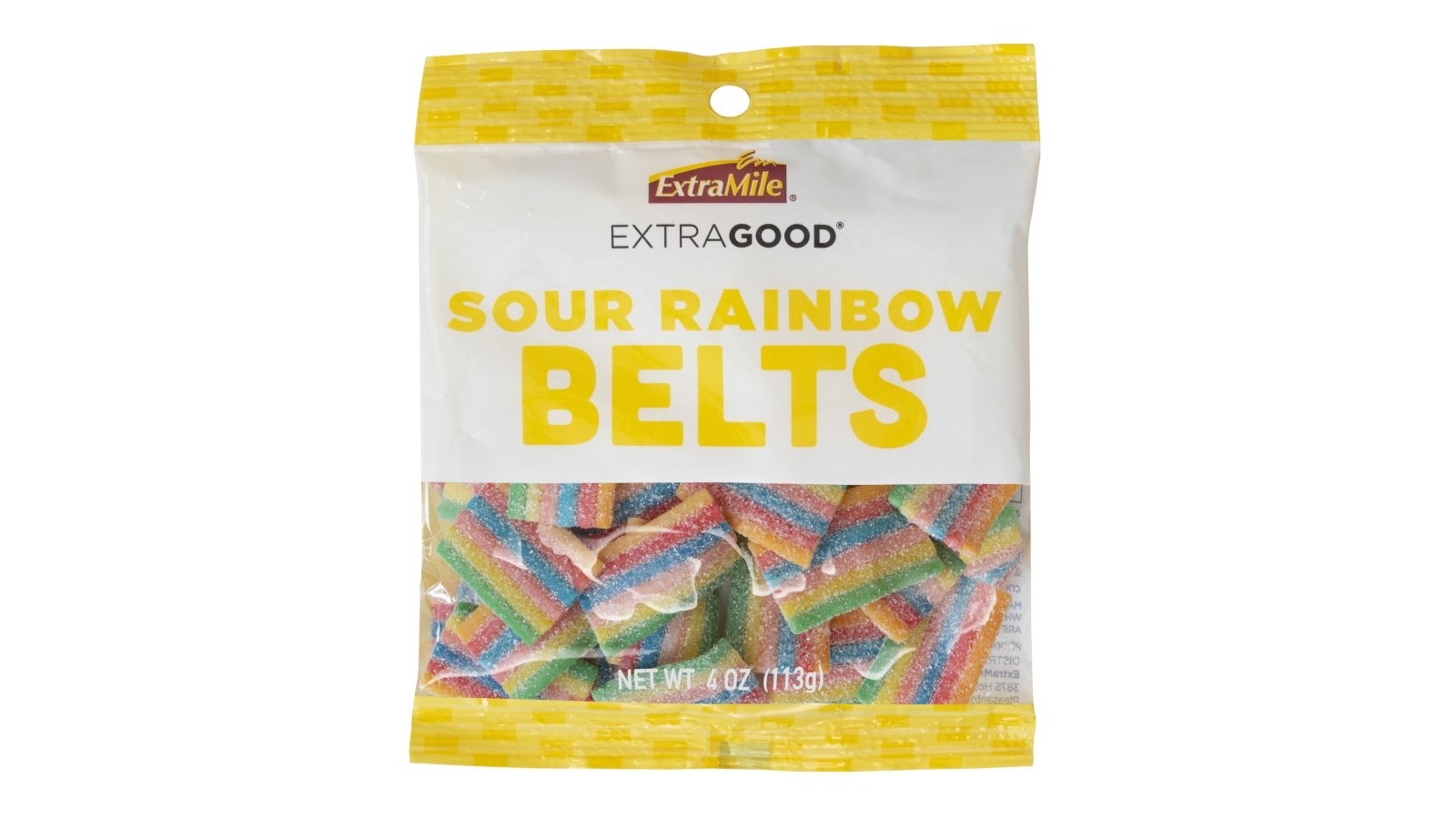 Order ExtraGood Sour Rainbow Belts 4oz food online from Chevron Extramile store, Orange on bringmethat.com