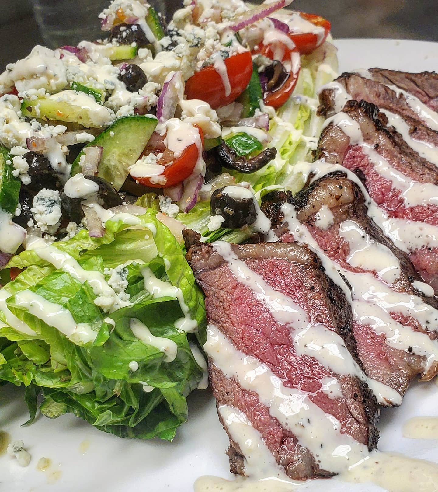 Order Italian Sliced Steak Wedge Salad food online from Brix store, Belleville on bringmethat.com