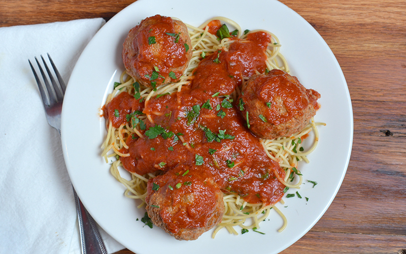 Order Pasta and Meatballs food online from Cinelli's Pizza store, Franklin Square on bringmethat.com