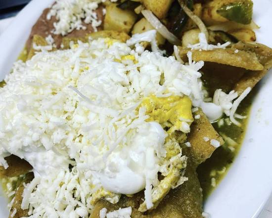 Order Chilaquiles food online from Yesenias Mexican Food store, San Diego on bringmethat.com