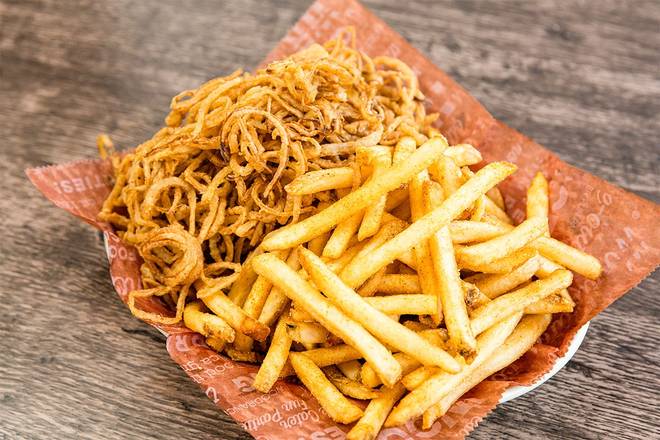 Order Famous Shredded Onions & Fries food online from Wood Ranch BBQ & Grill store, Camarillo on bringmethat.com