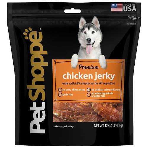 Order PetShoppe Premium Chicken Jerky - 12.0 oz food online from Walgreens store, WESTFIELD on bringmethat.com